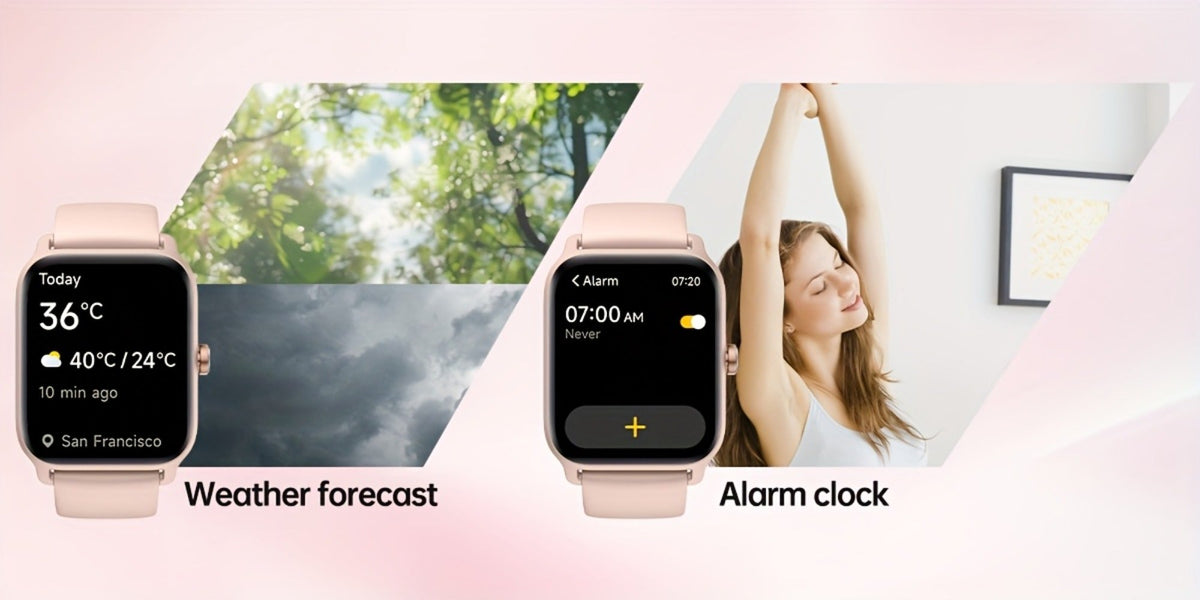 Smartwatch with Built-in Alexa FAWEIO 1.8" HD Touch Screen, Bluetooth Calling, 100+ Sport Modes, Fitness Tracker Heart Rate Sleep Monitor, Compatible with iPhone & Android – Smart Watch for Women Men 14 Colors
