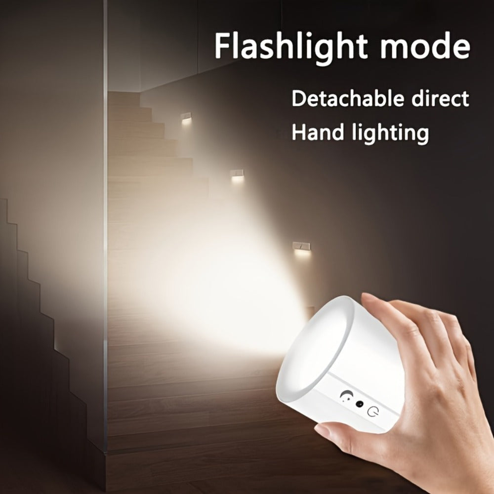 Rechargeable Magnetic LED Wall Sconce 360° Rotatable – Touch & Remote Control 3 Color Temps Dimmable USB-C Wireless Wall Light for Bedroom Hallway Stairs Reading – 2 Pack Black/White