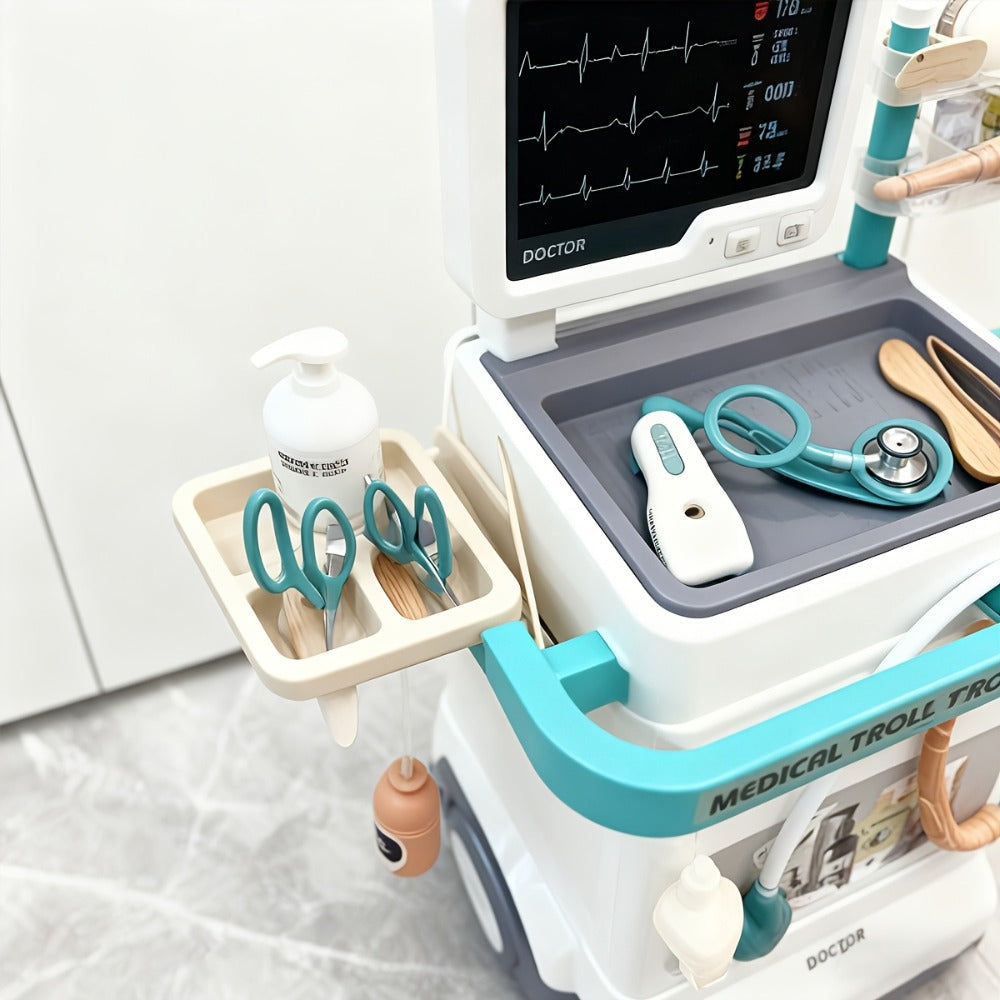 Kids Doctor Kit, 25-Piece Pretend Play Medical Set with Toy Stethoscope