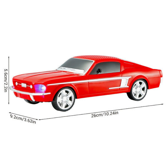 Retro Car Model Bluetooth Speaker with LED Lights, FM Radio & USB-C Charging