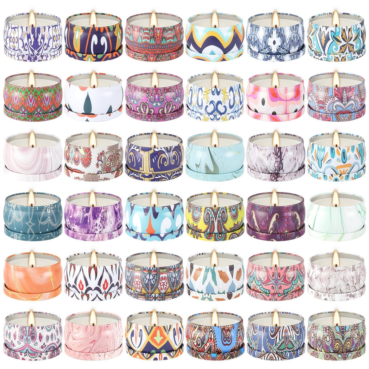 Candle Gift Set 36-Pack – Natural Soy Wax Scented Candles in Tin Cans, Aromatherapy Candles for Yoga, Spa, Bath & Home Decor, Portable Travel Candles, Perfect Gift for Women & Men, Mother's Day, Valentine's Day & Birthdays