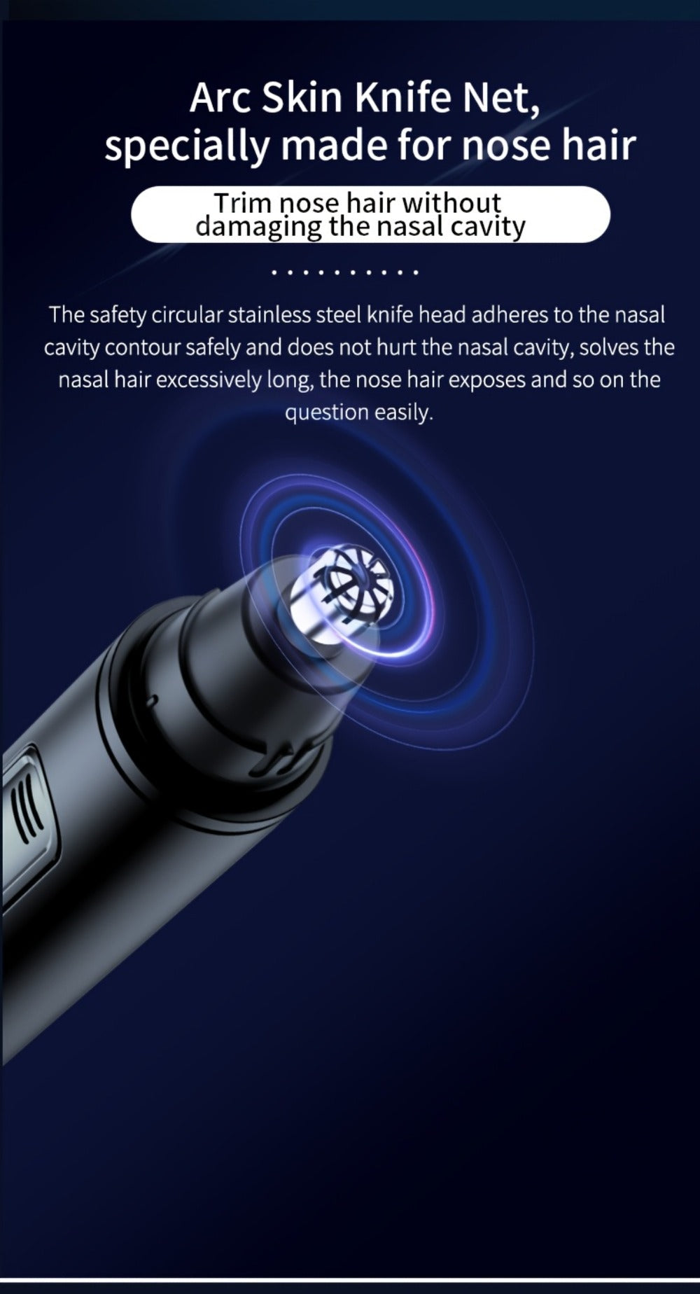 Electric Nose Trimmer with LED Display – USB Rechargeable Painless Facial Hair Removal Device for Men & Women, Nose Ear & Eyebrow Trimmer, Upgraded Grooming Tool, Ideal Gift