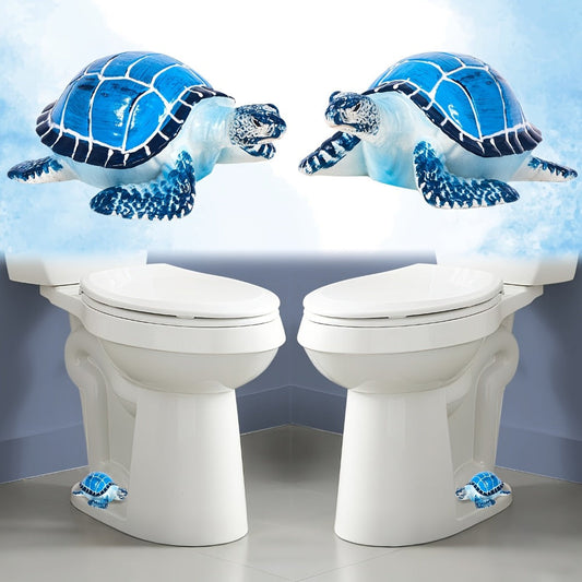 Toilet Bolt Covers, Sea Turtle 2-Pack in Blue or Green for Coastal Bathrooms