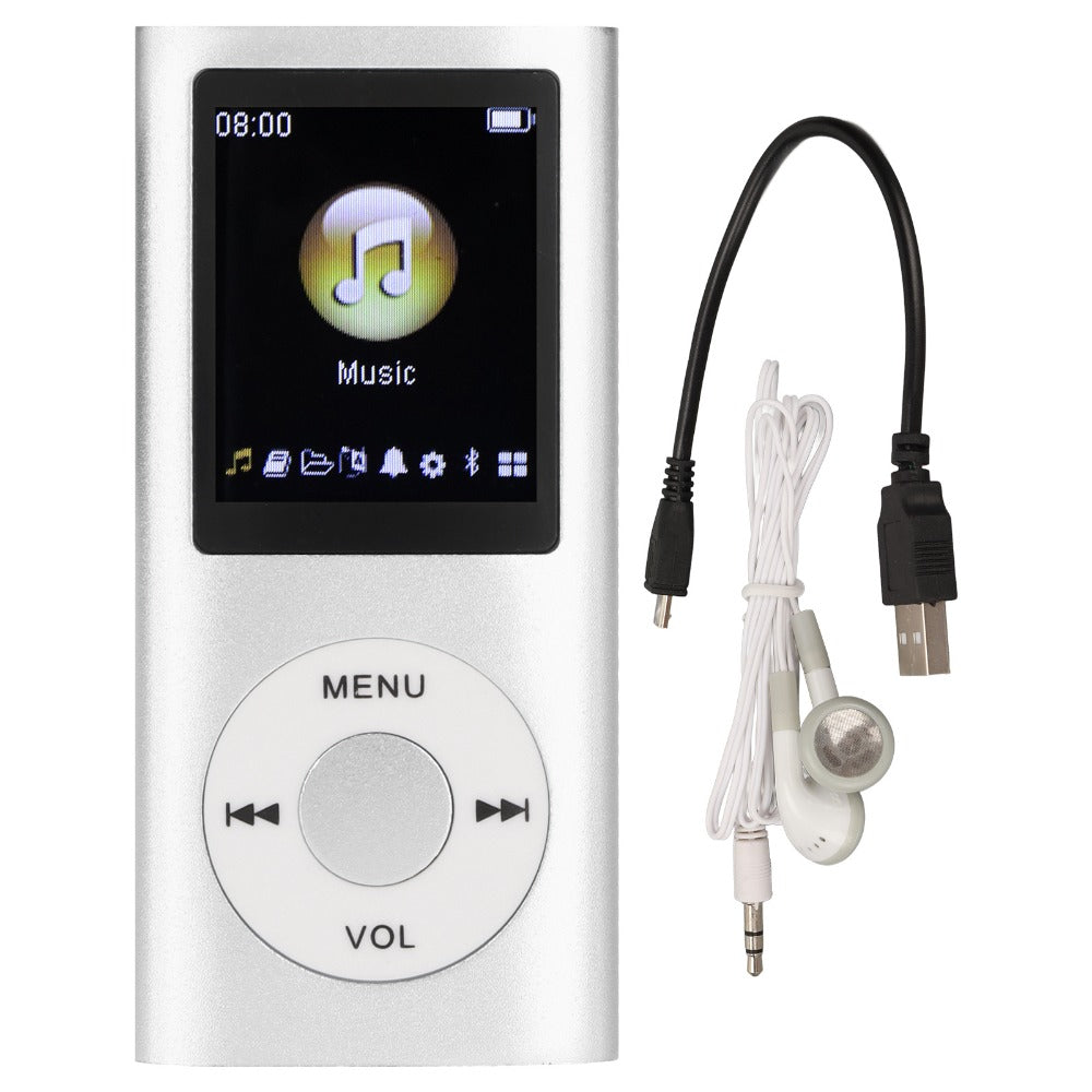MP3 Player 8-Hour Battery 64GB Lossless FLAC, Slim 1.8 Inch LCD Aluminum Alloy Portable Music Player, Supports MP3 WMA FLAC APE, Playlist Shuffle Sleep Mode, TF Micro SD Card, Earphone & Cable Included