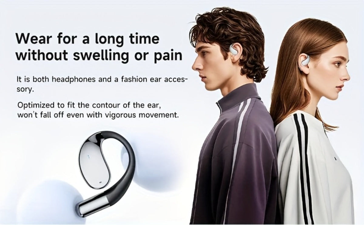 6-Mic AI Translation Bone Conduction Headset 144 Languages, Real-Time Translator Wireless Headphones, Meeting Notes Recording, Intelligent Noise Cancellation, Touch Control, Deep Bass, Open-Ear for Running Sport Business
