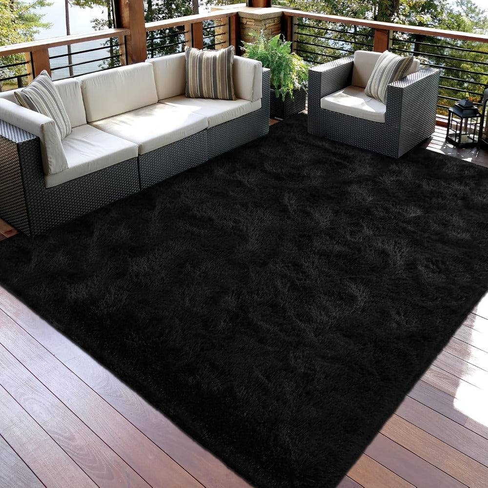 Tie-Dye Shaggy Fluffy Area Rug Non-Slip Machine Washable – Soft Plush Fuzzy Carpet for Bedroom, Living Room, Hallway & Dorm – 6 Colors, 4 Sizes: 2x6, 3x5, 6x9, 8x10 Ft