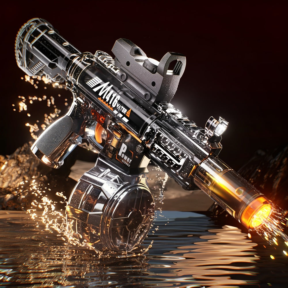 Electric Water Gun with Sound and Light Effects, Black or Blue Outdoor Toy