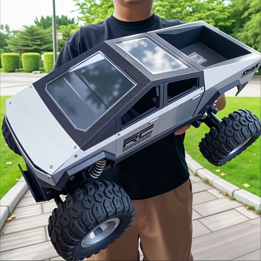RC Monster Truck Toy, 4WD Off-Road Vehicle with LED Lights and Water Spray Effect