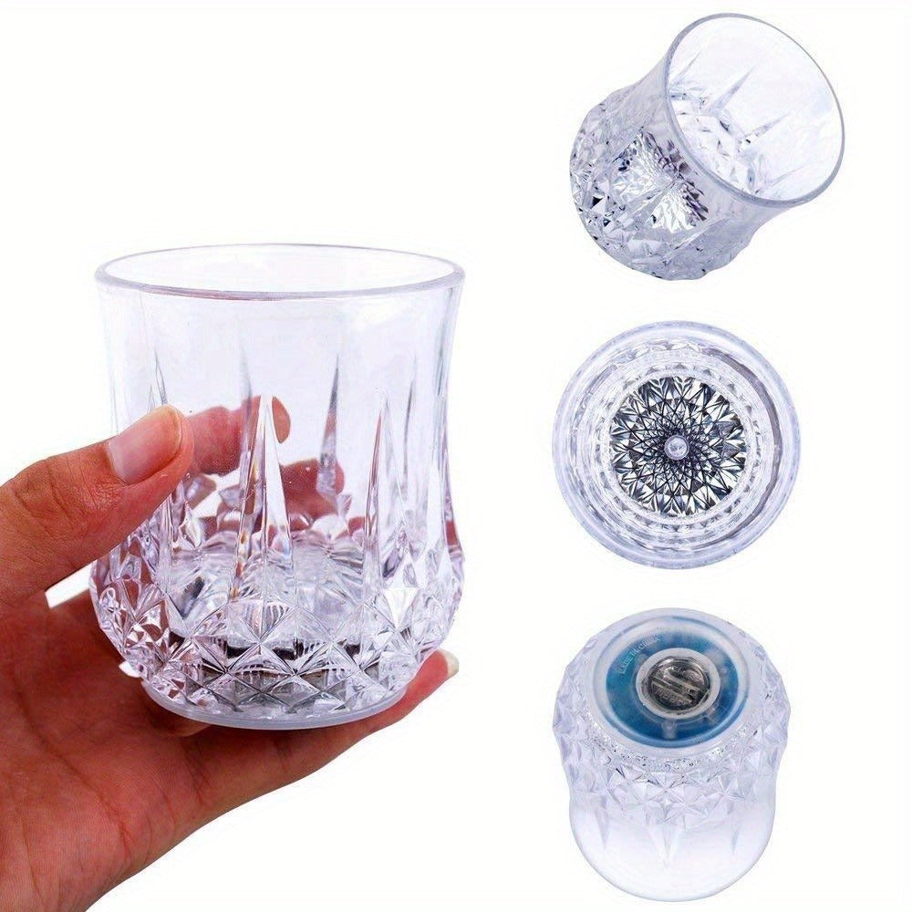 Light Up Cups 12 Pack – LED Luminous Sensor Glasses That Glow When Liquid Is Poured – 7-Color Gradient Flash Crystal Tumbler for Bar, KTV & Party – 6.76 Oz Cool Novelty Drinkware Gift