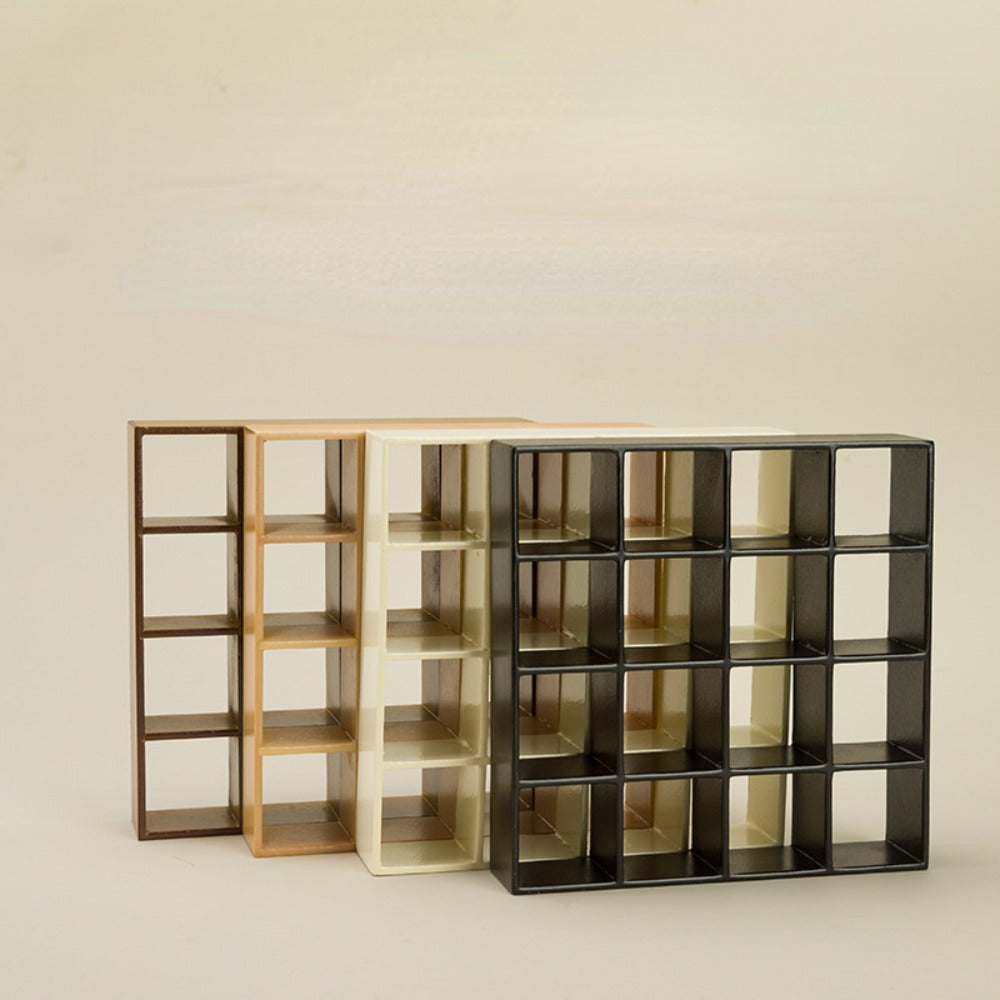 1:12 Scale Dollhouse Display Cabinet with 16 Compartments