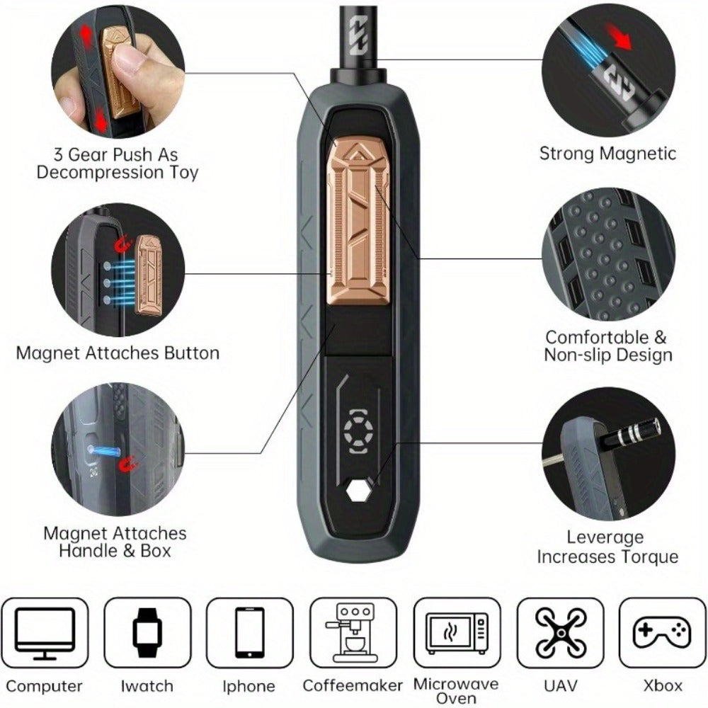 180-in-1 Precision Screwdriver Set – Magnetic Professional Repair Kit for Laptop, Phone, Camera, Tablet, Game Console & Glasses, Angular Container Case Design