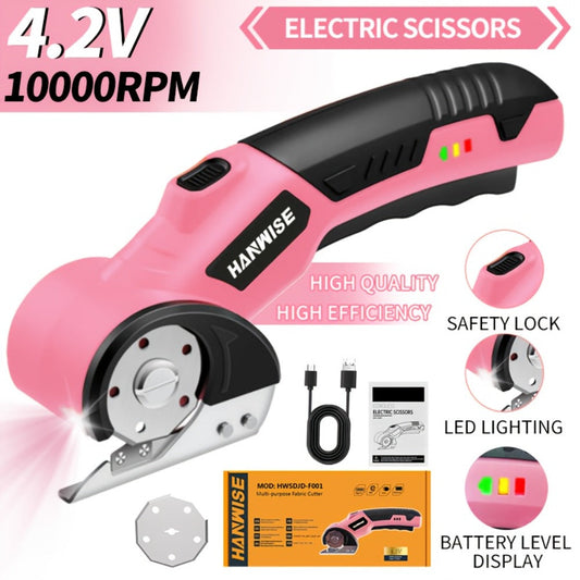 Cordless Electric Scissors for Fabric and Crafts, Pink or Upgraded Yellow Options