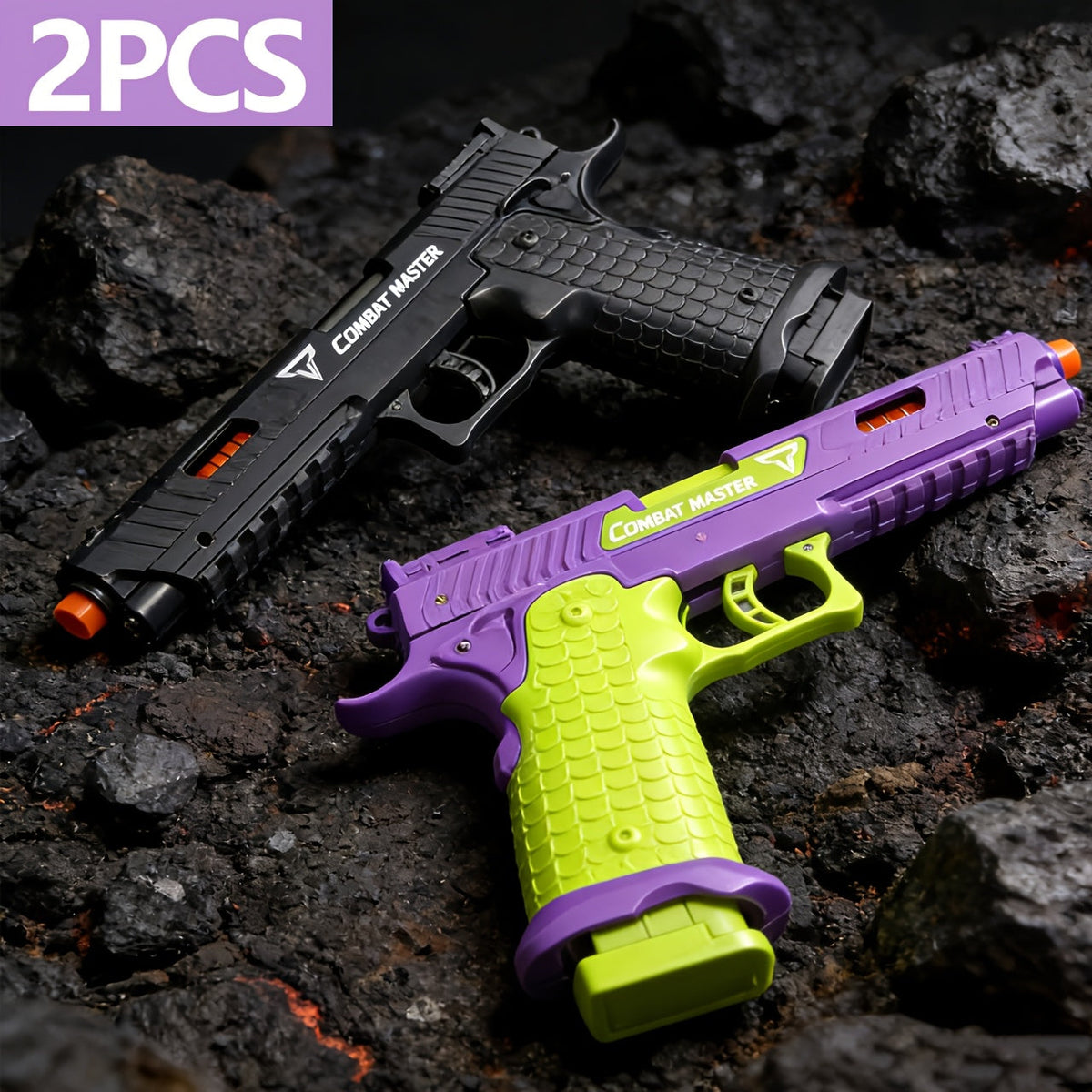 2011 Battle Master Semi-Auto Soft Bullet Toy Gun with Shell Ejecting – 1 Magazine, 20 Simulation Bullets, ABS Safe Plastic, Combat Role Play Pistol for Boys, Birthday Gift for Kids Ages 6+