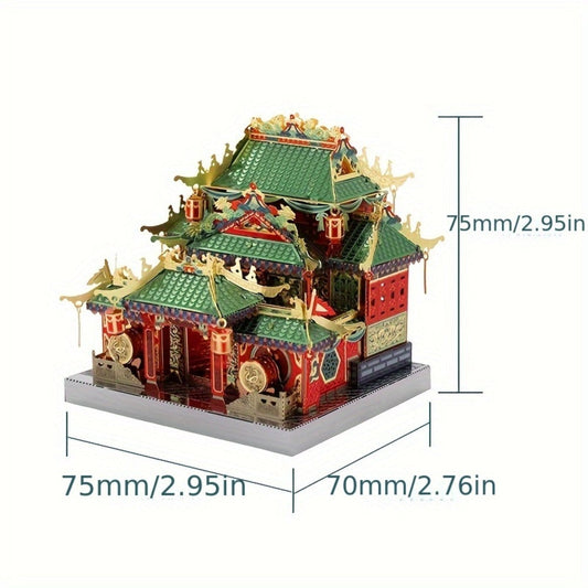 Chinese Street View Metal Model Kit, Three Architectural Designs