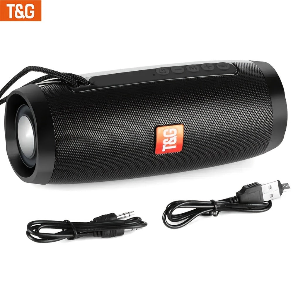 TG157 10W Dual Bluetooth 5.0 Speaker with LED Flash Lights, 5.1 Surround Sound, TF Card AUX USB FM Radio, 1200mAh Rechargeable Compact Wireless Speaker for Outdoor Camping Travel & Home Use