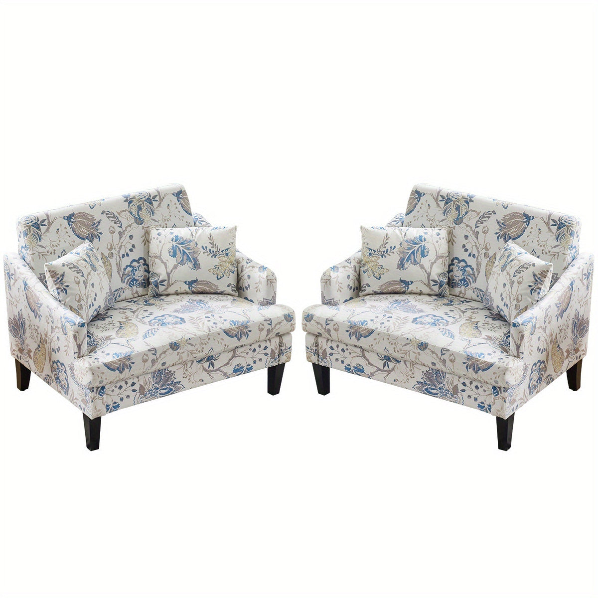 Accent Chair shown in the Blue Floral, Set Of 2 option