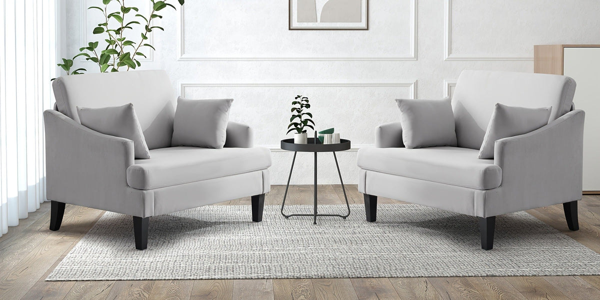 33.5-Inch Oversized Accent Chair with Memory Foam, Bedroom Reading Chair for Living Room detail image - detail view 34