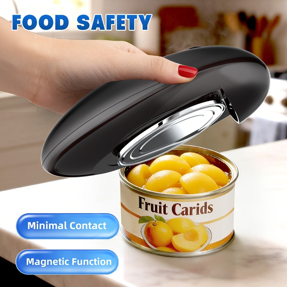 Electric Can Opener One-Touch Automatic – Smooth Edge Battery Operated Handheld Opener for All Can Sizes, Best Kitchen Gadget for Seniors, Arthritis & Weak Hands, Great Gift Idea