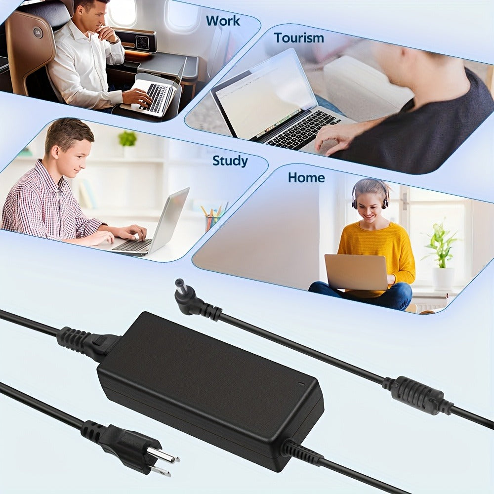 Universal DC Power Adapter 19V 3.42A 65W – ALITOVE Laptop Charger & Monitor Power Supply with 9 Interchangeable Tips, Multi-Device Compatible for Laptops, Monitors, Audio Equipment
