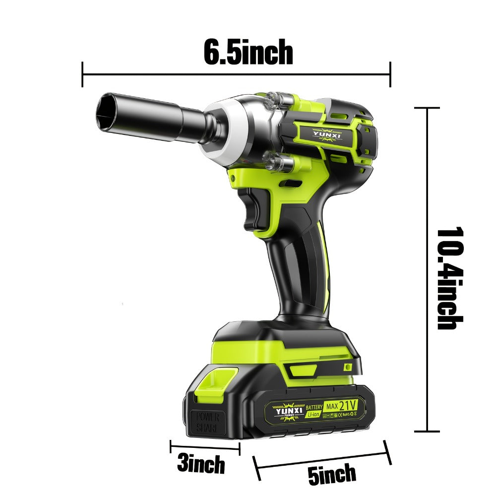 Cordless Impact Wrench Brushless Motor 3-in-1 High Torque – Rechargeable Battery, Lightweight Design, Variable Speed, for Car Repair, Auto Mechanic, Construction, Workshop & Household Maintenance – Multiple Battery & Accessory Configurations