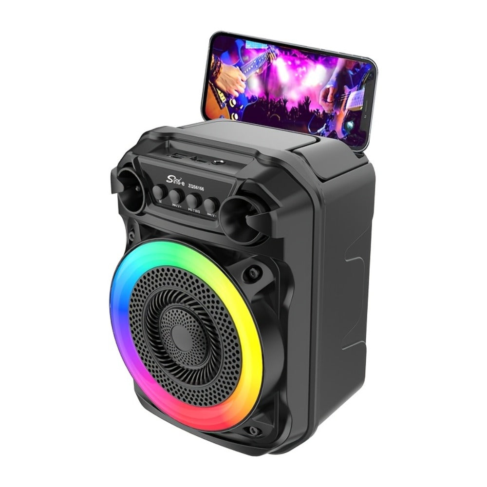 Portable Bluetooth Boom Box Speaker with Dual Subwoofer Heavy Bass, 2500W Stereo Sound System, FM Radio, Wireless, Type-C Charging, for Home Outdoor Parties Smartphones Tablets