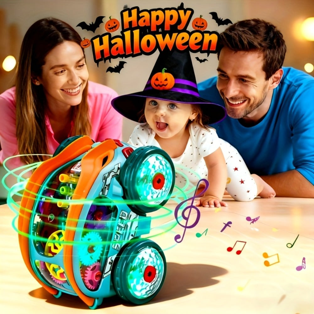 Automatic Dump Truck Toy with LED Lights and Music, Press and Go Construction Vehicle for Ages 2+