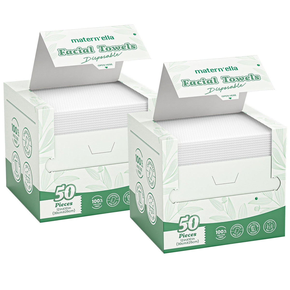Disposable Face Towels Jumbo Ultra-Soft Extra Thick – Highly Absorbent Dry Wet Dual-Use Facial Wipes for Makeup Removal, Facial Cleansing, Spa & Travel, All Skin Types, 50 / 100 / 150 Sheets per Pack