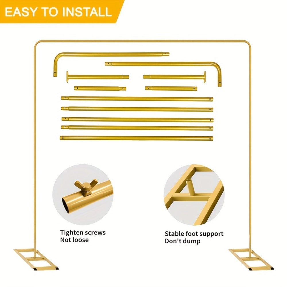 Photography Backdrop Frame 78.74 Inch Industrial-Grade Splicing System | 30-Second Assembly, 500-Cycle Load-Bearing, Multi-Use Square Photo Frame for Studio, Events & Parties