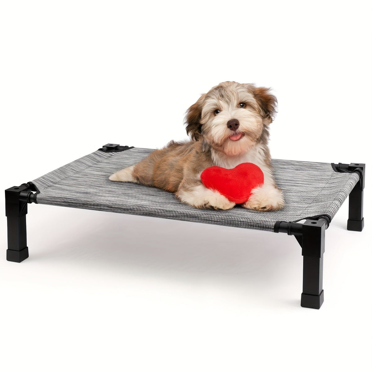 Elevated Dog Bed Cooling Raised Cot with Metal Frame – Washable Breathable Mesh, No-Slip Feet, Portable Dog Cot for Indoor & Outdoor Use, 4 Sizes, 7 Colors