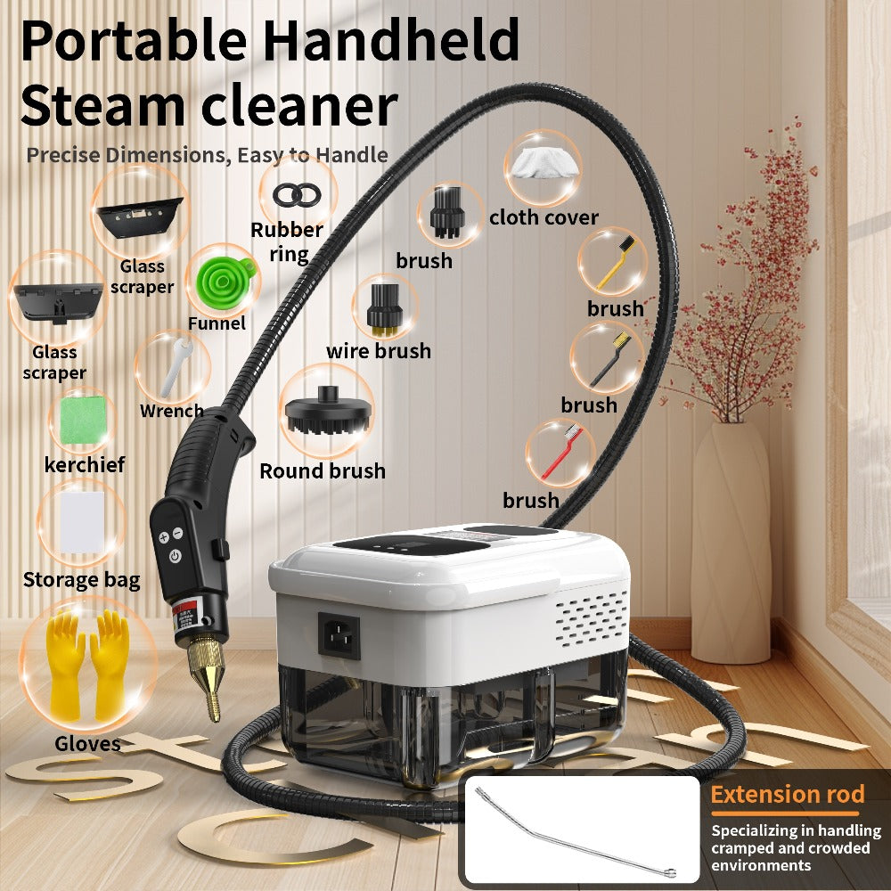Portable Steam Cleaner High-Temperature High-Pressure Handheld Steamer for Home, Carpet, Tile & Grout Cleaning – 9-Speed Adjustable, 3 Models: Basic, Upgraded & Smart