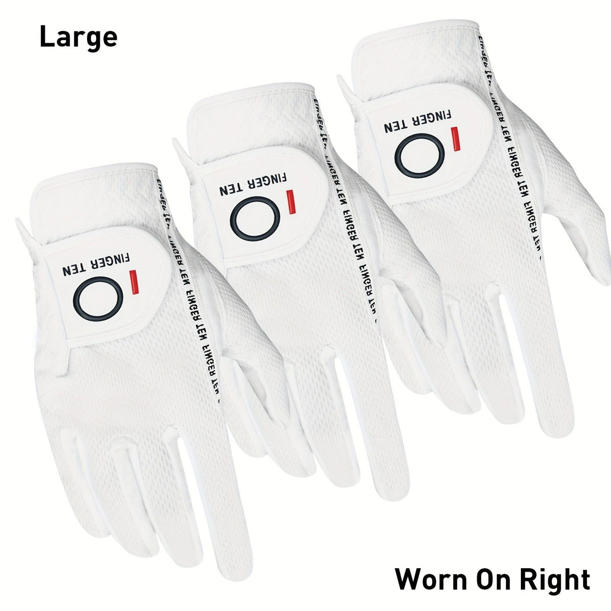 Wet Weather Golf Gloves Rain Grip 3-Pack for Men | Breathable Water-Resistant Golf Gloves for Left & Right Hand – Durable Comfortable Fit in Hot & Wet Conditions (Black, Gray, White | S–3XL)