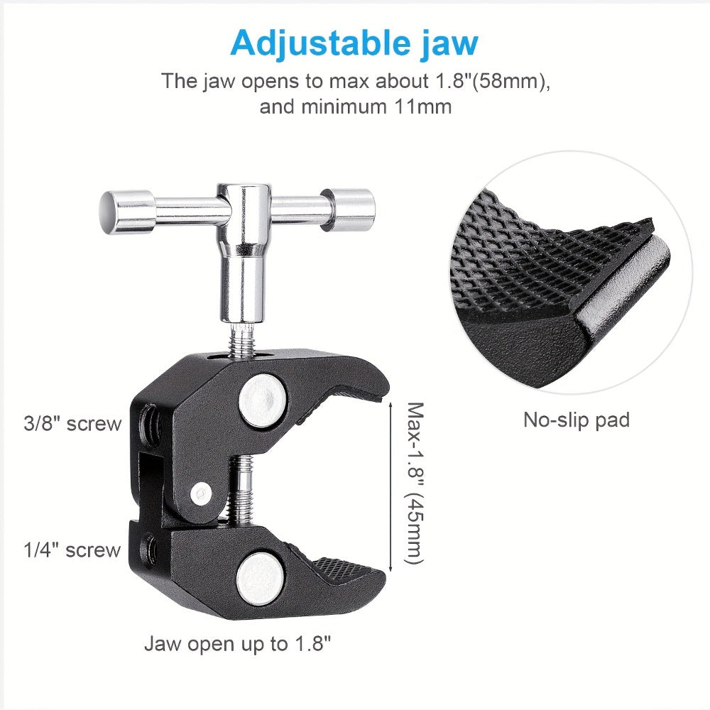 Magic Arm 11 Inch Friction Articulating with Super Clamp – Camera Arm for DSLR, LCD Monitor, LED Light, Photo Studio, Streaming & Outdoor Camping Fishing Mount