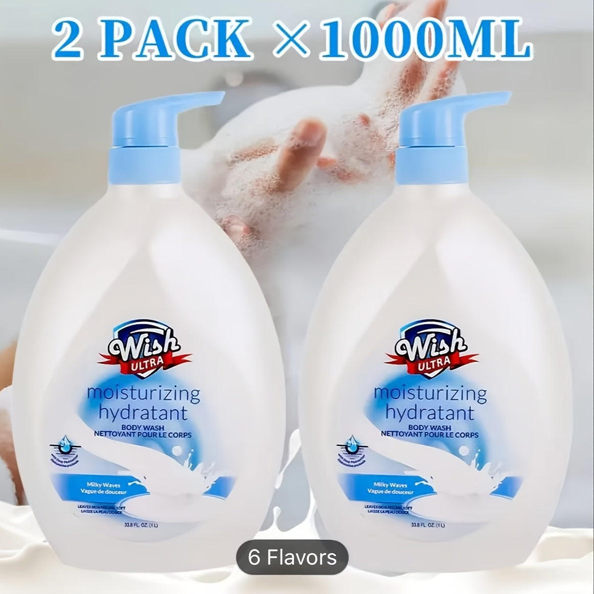 Vitamin E Body Wash for Women & Men Deep Cleansing Blackhead Removal Dead Skin Exfoliating Long-Lasting Fragrance Shower Gel Multiple Scents Cucumber Melon Peach Coconut Shea Butter Single & 2-Pack