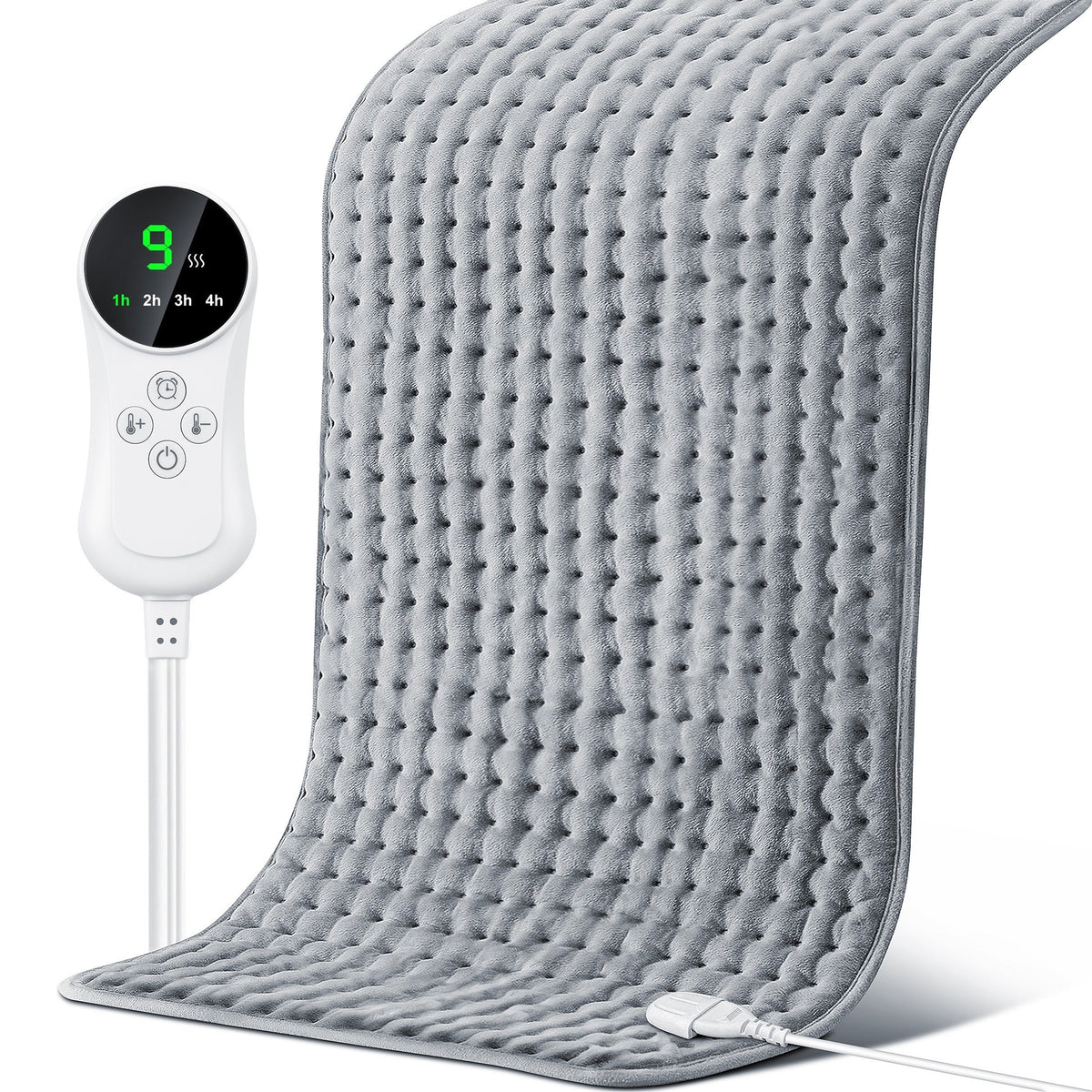 Electric Heating Pad 17"x33" Fast Heating Lap Blanket - 9 Adjustable Heat Settings, Automatic Shutoff Timer, Soft & Cozy, Machine Washable, Portable Desk Lap Warmer for Office Home Winter Use
