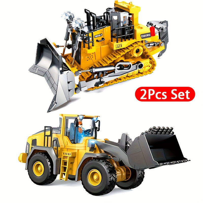 RC Construction Vehicle Toy with Excavator, Dump Truck and Loader Options