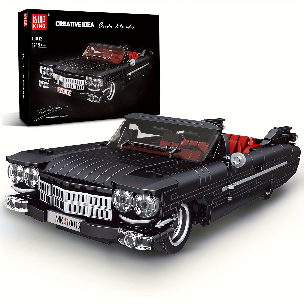 Mould King 10012 Black Sports Car Building Block Set, 1245 Pcs Static Display Model