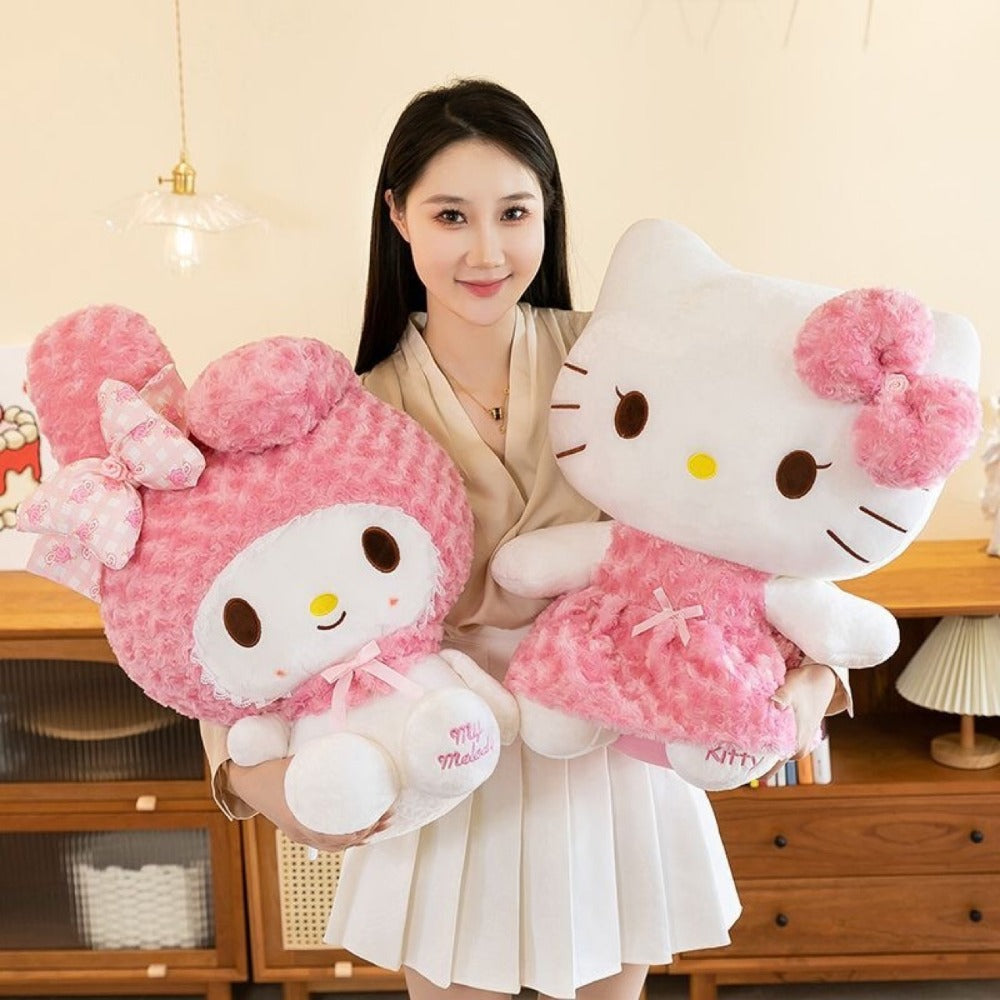 Sanrio Rose Hello Kitty or My Melody Plush Doll, 35cm