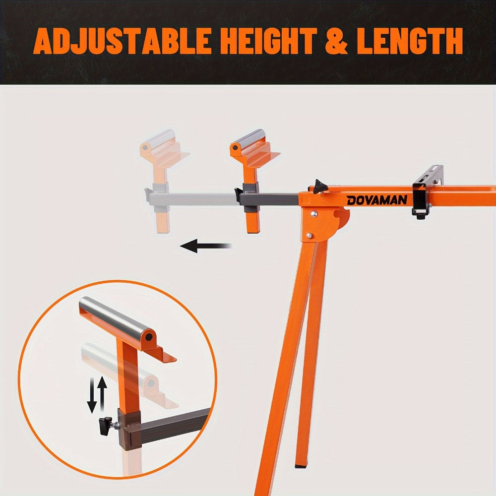 Miter Saw Stand with 78-1/8" Sliding Rail – 3-Step Quick Fold, 22LB Lightweight, 330LB Capacity, Universal Fit for DeWalt Makita Bosch & Most Miter Saw Brands