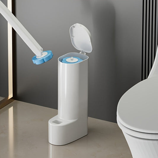 Disposable Toilet Brush with No-Touch Release, Set or 12-Head Refill
