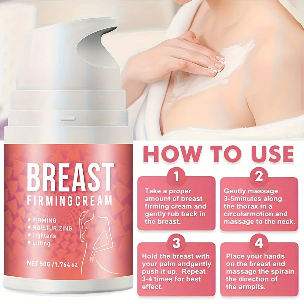 Bust Firming Cream for Women — Tightening & Lifting with Caffeine, Jojoba Oil, Shea Butter, Vitamin E & Honey | Moisturizing Body Firming Lotion for Sagging Skin | All Skin Types | Fresh Fragrance