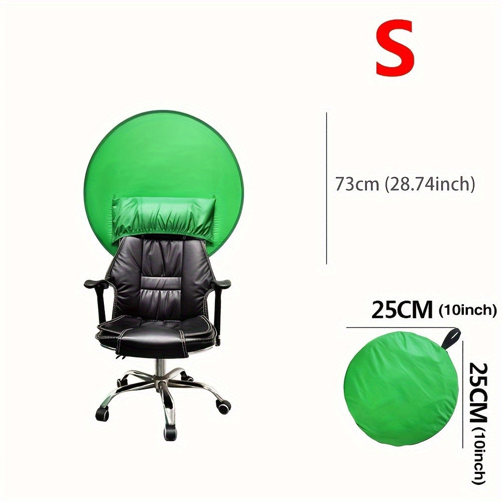 Chair Mount Green Screen Backdrop Collapsible Chroma Key Background for Streaming Vlogging Video Calls Zoom Portable Wrinkle-Resistant Polyester Easy Setup for Home Studio Content Creators