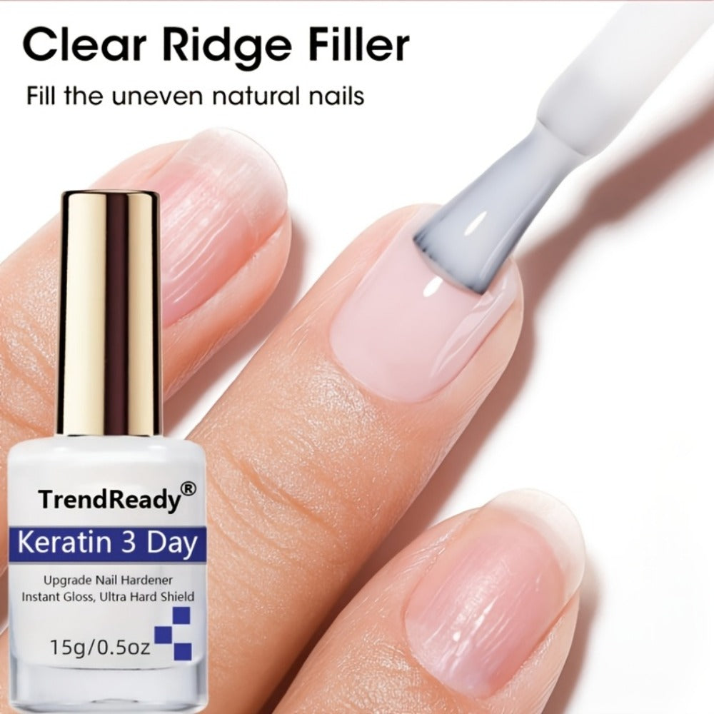 Nail Hardener for Weak Brittle Splitting Nails 2 Pack - Extra Strong Fast Drying Long Lasting White Nail Strengthener with Vitamin E Base Coat Manicure Treatment for Women Nail Care