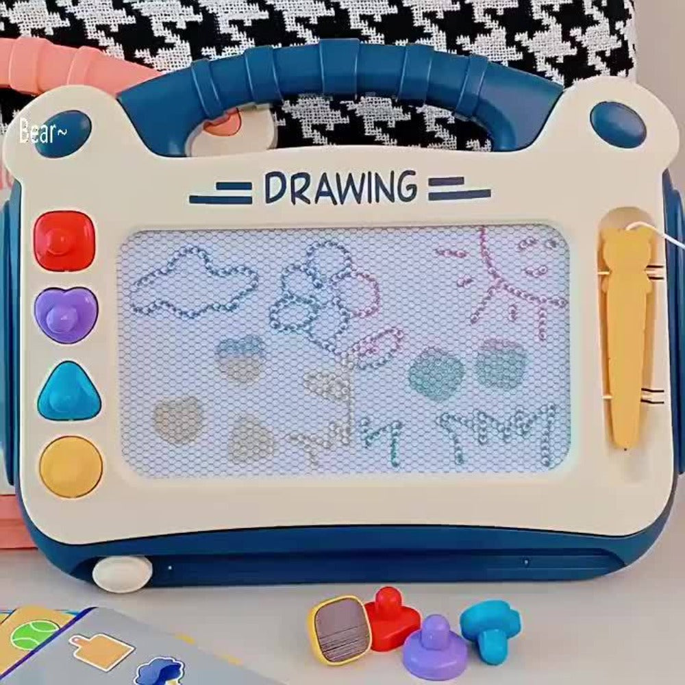 Magnetic Drawing Board for Kids Colorful Erasable Sketch Pad with Stylus and Stamps Portable Doodle Board for Toddlers Ages 3+ Indoor Outdoor Travel Gift for Boys Girls