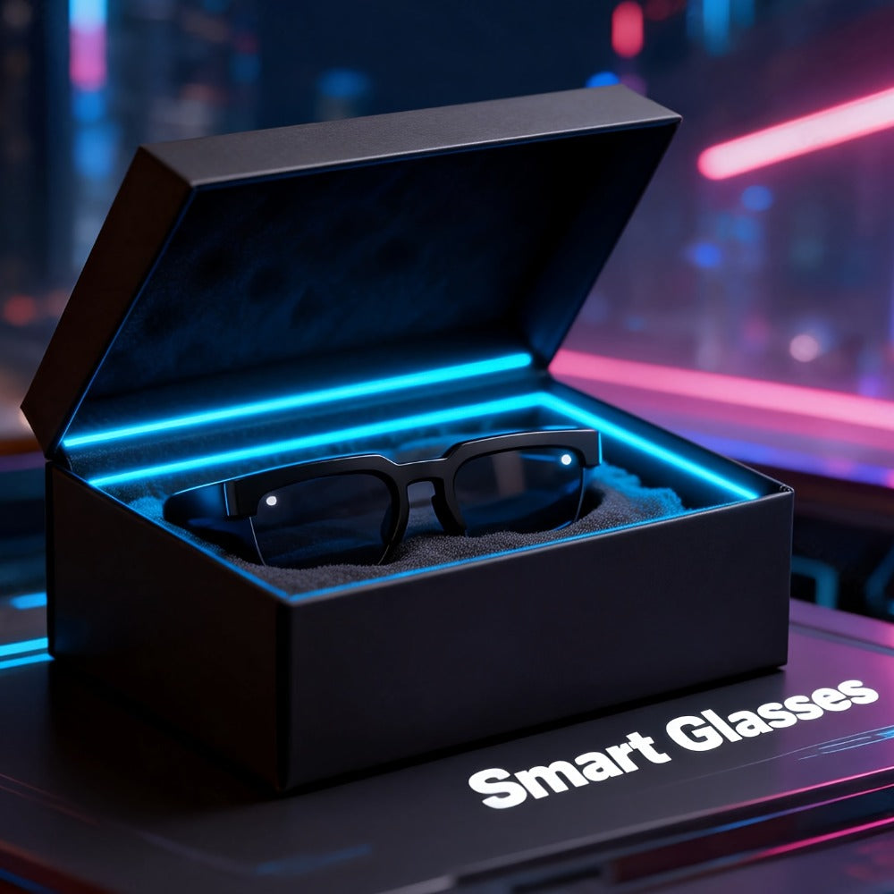 Smart Glasses with Real-Time Translation, Built-In Mic & Speaker, Wireless Bluetooth – Open-Ear Audio, Music & Travel Companion for Tech Lovers