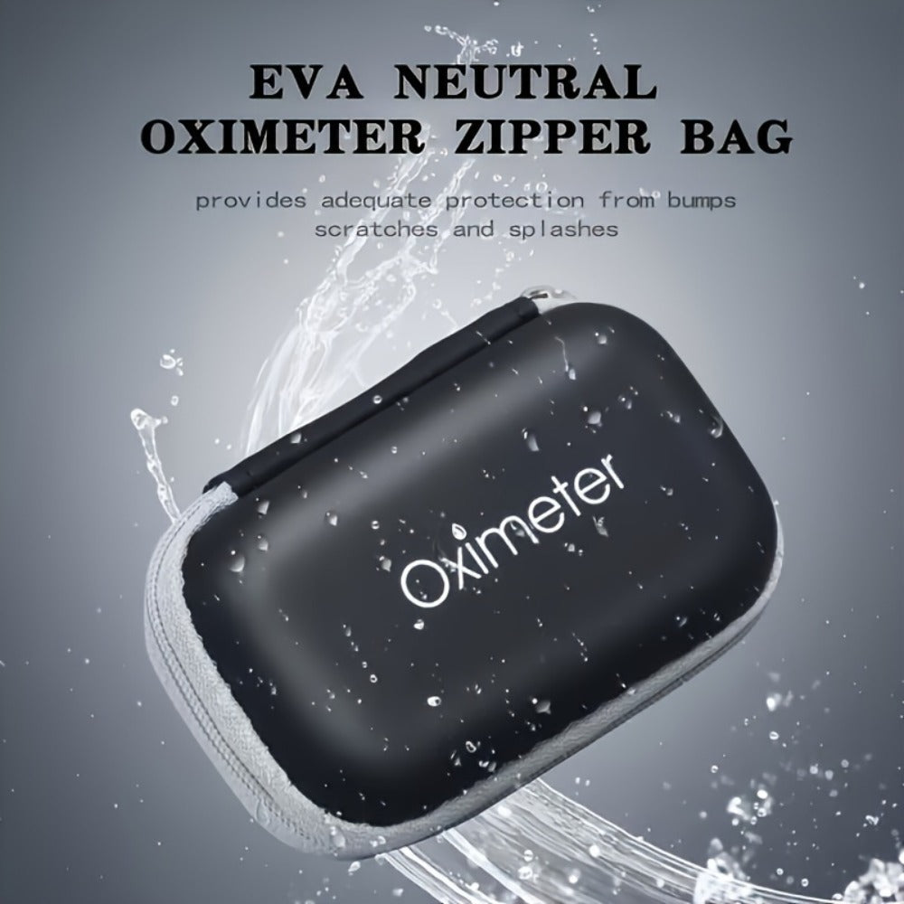 Fingertip Oximeter Case with Cleaning Rod – Hard Shell Dustproof Shockproof Travel Pouch for Pulse SpO2 Blood Oxygen Monitor | Portable Storage Bag