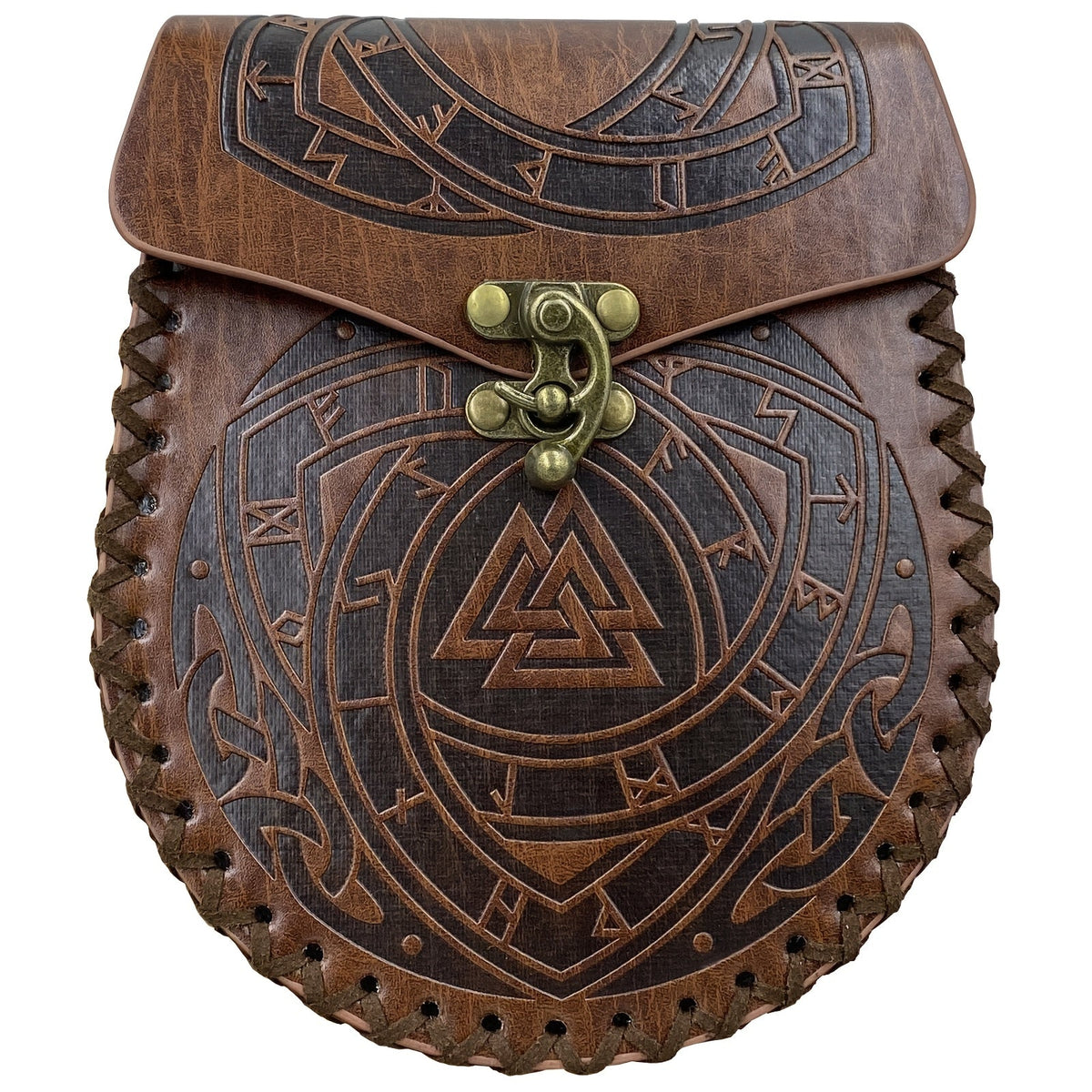 Viking Belt Pouch, Faux Leather Medieval Waist Bag for LARP, Renaissance Faire and Cosplay, 5 Styles