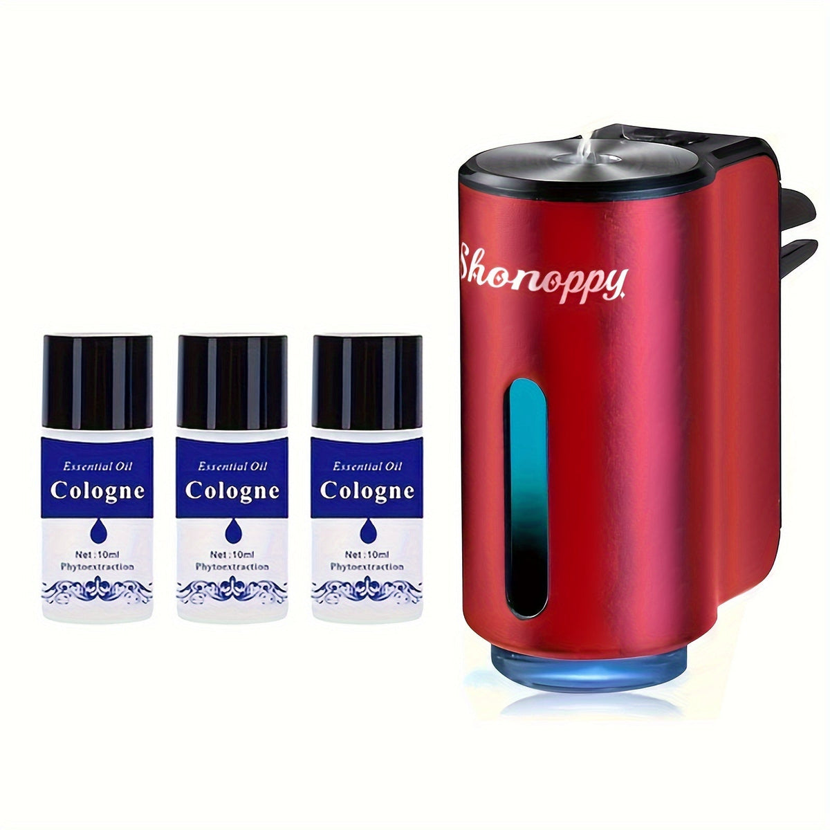 Car Essential Oils Set for Aromatherapy Diffuser – 3/6/10 Bottles 0.34oz Each, 7 Scents, Adjustable Vent Clip Air Freshener, Long-Lasting Natural Fragrance for Vehicle Interior Commuters Rideshare