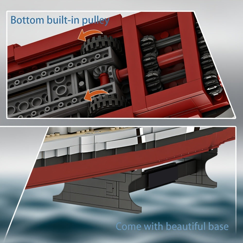 2081-Piece Battleship Building Block Model 4201 for Display