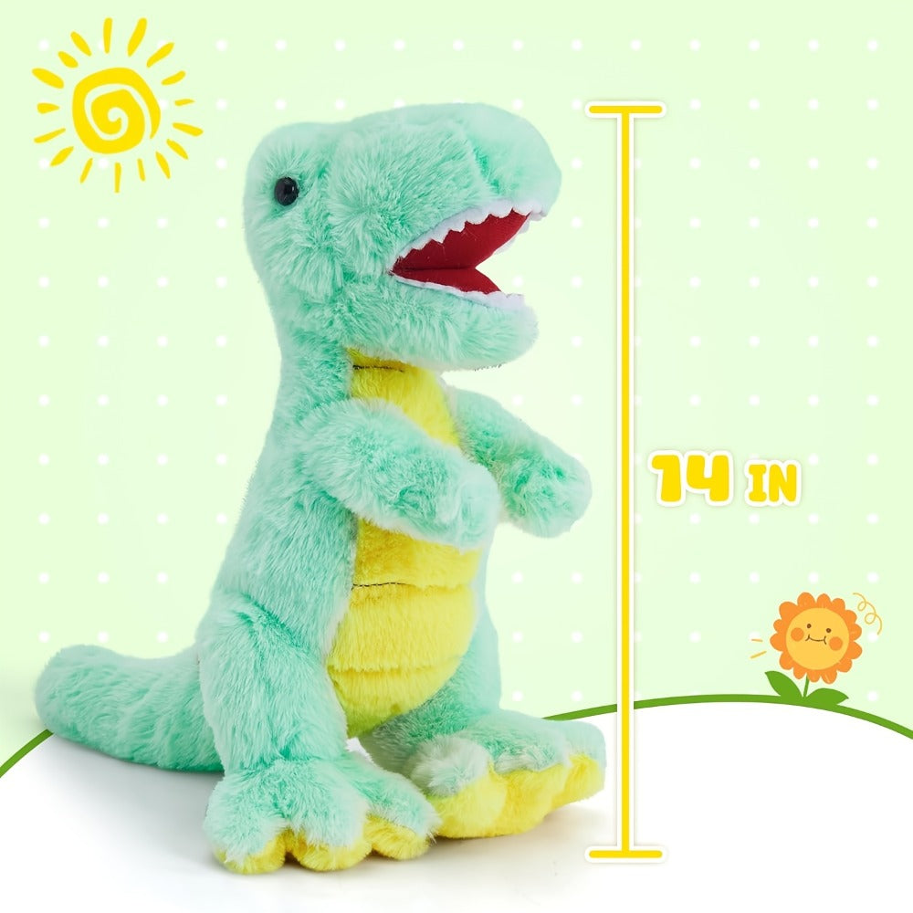 Light-Up T-Rex Stuffed Animal with Music or No-Music Options