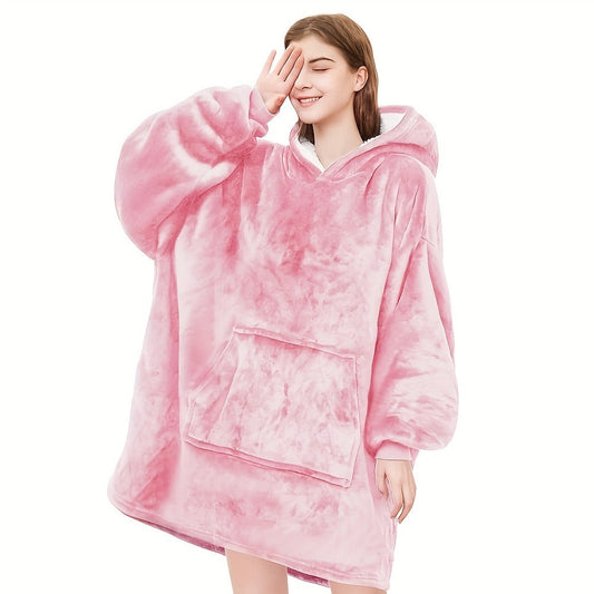 Reversible Hooded Wearable Blanket with Kangaroo Pocket, 6 Style Options
